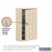 Salsbury Cell Phone Storage Locker - with Front Access Panel - 6 Door High Unit (8 Inch Deep Compartments) - 18 A Doors (17 usable) - Sandstone - Surface Mounted - Master Keyed Locks